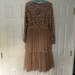 Long sleeve sequin Maya Dress